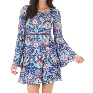 NWOT - Wrangler Rock 47 | Pattern Bell Sleeve Dress